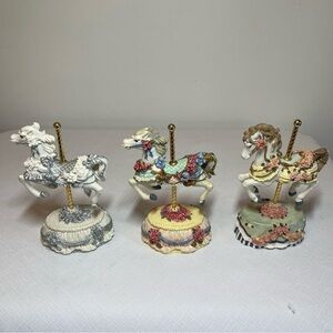 Heritage House Carousel Horse Figurines. Collectible.
